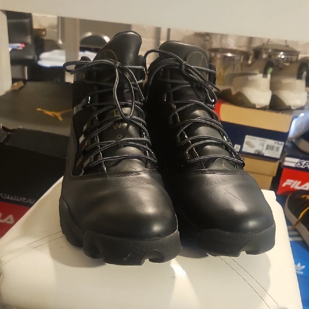 Jordan Black Athletic Shoes with Rugged Sole - Picture 4 of 13